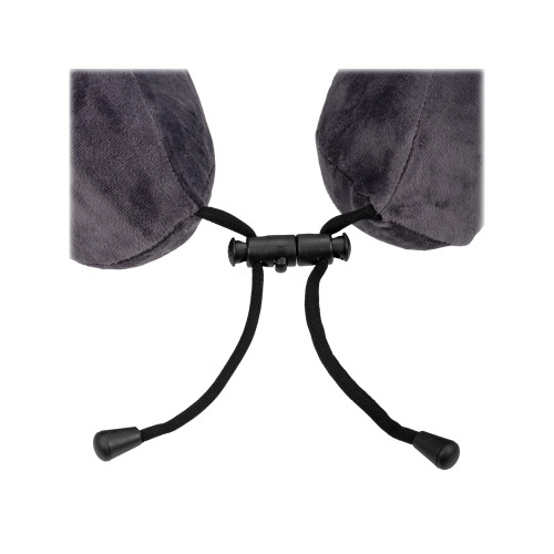 Подушка TORBER, дорожная, с эффектом памяти, тёмно-серая, полиэстер+спандекс