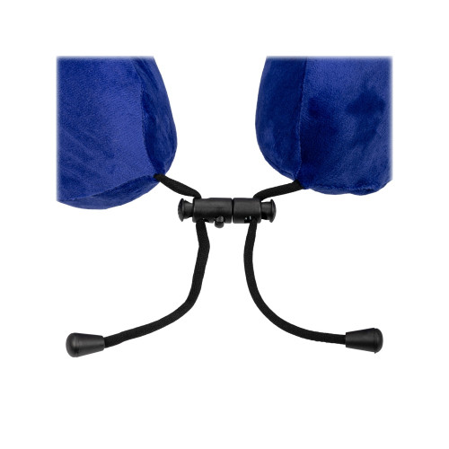 Подушка TORBER, дорожная, с эффектом памяти, синяя, полиэстер+спандекс