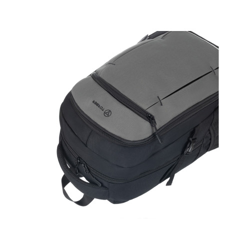 Рюкзак TORBER CLASS X, чёрно-серый, 46 x 32 x 18 см + Мешок для сменной обуви в подарок!