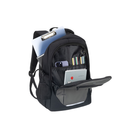 Рюкзак TORBER CLASS X, чёрно-серый, 46 x 32 x 18 см + Мешок для сменной обуви в подарок!