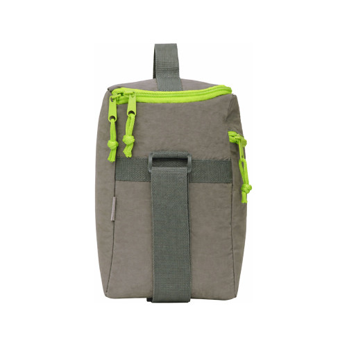 Изотермическая сумка-холодильник Neo Classic c контрастной молнией, серый/зеленое яблоко