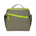 Изотермическая сумка-холодильник Neo Classic c контрастной молнией, серый/зеленое яблоко
