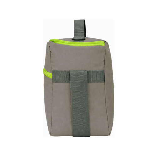 Изотермическая сумка-холодильник Neo Classic c контрастной молнией, серый/зеленое яблоко