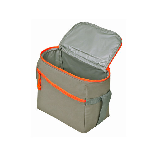 Изотермическая сумка-холодильник Neo Classic c контрастной молнией, серый/оранжевый