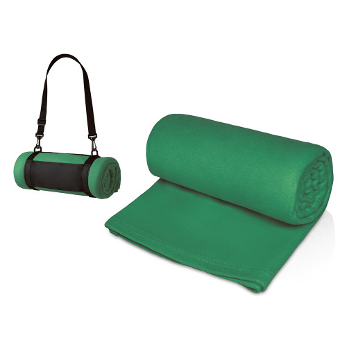 Плед Нежность с плечевым ремнем, зеленый Плед Нежность с плечевым ремнем, зеленый