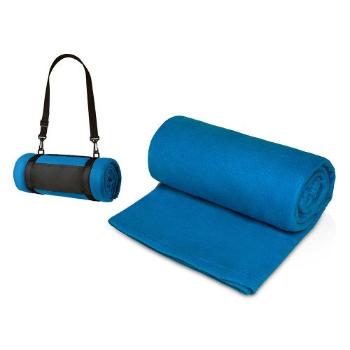 Плед Нежность с плечевым ремнем, синий Плед Нежность с плечевым ремнем, синий