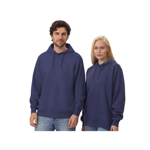 Толстовка с капюшоном оверсайз Lisbon унисекс, темно-синий Толстовка с капюшоном оверсайз Lisbon унисекс, темно-синий