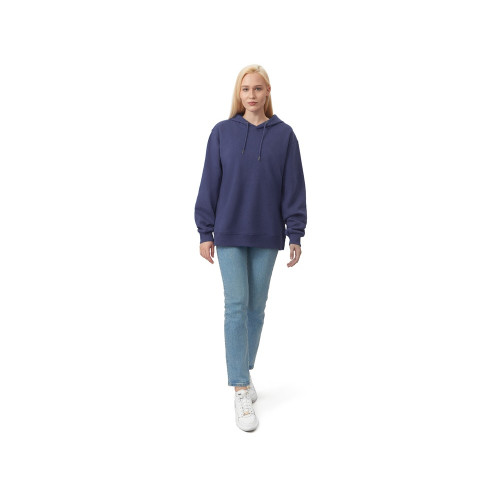 Толстовка с капюшоном оверсайз Lisbon унисекс, темно-синий Толстовка с капюшоном оверсайз Lisbon унисекс, темно-синий