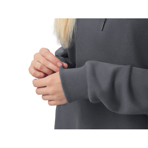 Толстовка с капюшоном оверсайз Lisbon унисекс, темно-серый Толстовка с капюшоном оверсайз Lisbon унисекс, темно-серый