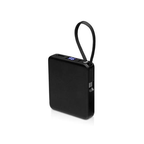 Внешний аккумулятор со встроенным кабелем USB-C Дэнси, 5000 мАч, черный