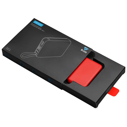 Внешний аккумулятор со встроенным кабелем USB-C Дэнси, 5000 мАч, красный Внешний аккумулятор со встроенным кабелем USB-C Дэнси, 5000 мАч, красный