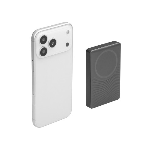 Магнитный беспроводной внешний аккумулятор, QC/PD Сёрф, 10000 мАч, серый