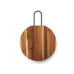 Деревянная круглая доска из акации с металлической ручкой Кира