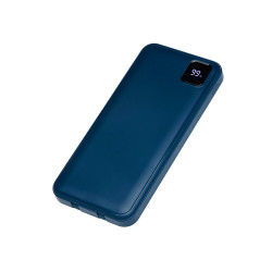 Внешний аккумулятор со встроенными кабелями Фрэйм, 10000мач, темно-синий