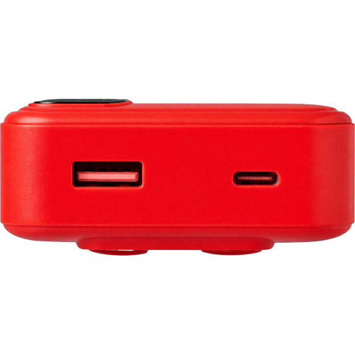 Внешний аккумулятор со встроенными кабелями Фрэйм Про, быстрая зарядка, 20000мач, красный