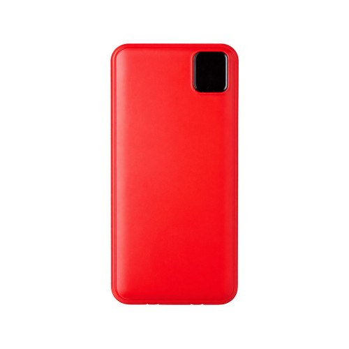 Внешний аккумулятор со встроенными кабелями Фрэйм Про, быстрая зарядка, 20000мач, красный