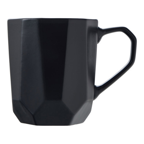 Кружка с гранями Amery, 310мл, черный матовый Кружка с гранями Amery, 310мл, черный матовый