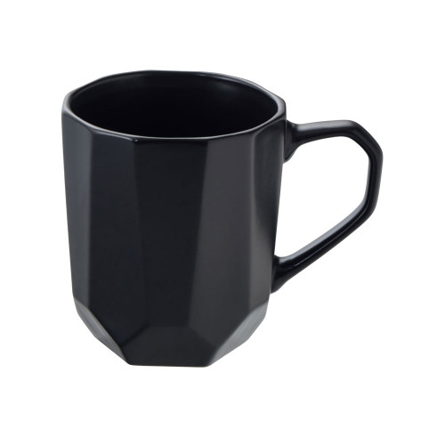 Кружка с гранями Amery, 310мл, черный матовый Кружка с гранями Amery, 310мл, черный матовый
