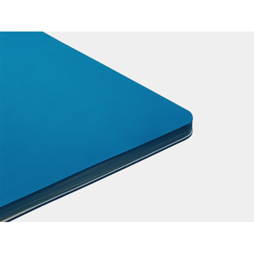 Блокнот Audrey А5 на сшивке в гибкой обложке софт-тач, синий