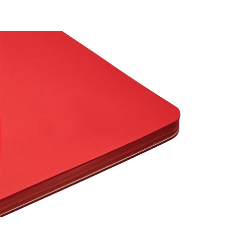 Блокнот Audrey А5 на сшивке в гибкой обложке софт-тач, красный