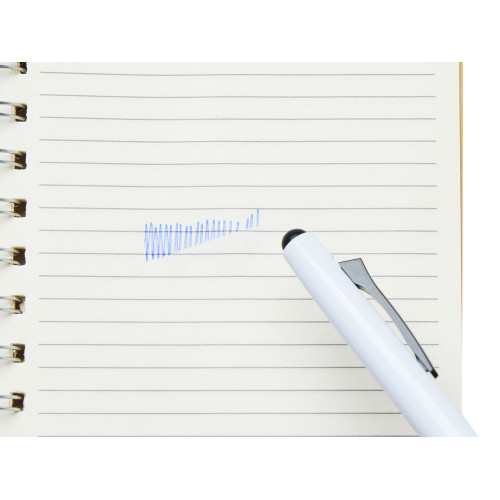 Пластиковая шариковая ручка пиши-стирай InkShift, белый корпус с черным