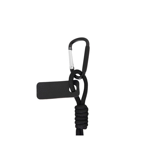 Брелок-веревочка на карабине Trinket, черный