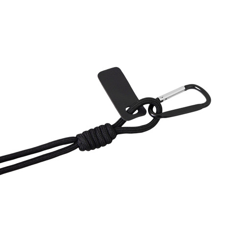 Брелок-веревочка на карабине Trinket, черный