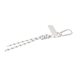 Брелок-веревочка на карабине Trinket, черно-белый