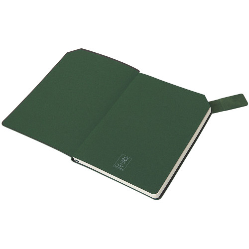 Блокнот А5 в гибкой обложке Chaplin, зеленый Блокнот А5 в гибкой обложке Chaplin, зеленый