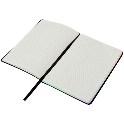 Блокнот А5 в гибкой обложке Fellini с голографическим срезом, черный Блокнот А5 в гибкой обложке Fellini с голографическим срезом, черный