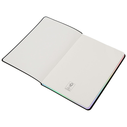 Блокнот А5 в гибкой обложке Fellini с голографическим срезом, черный Блокнот А5 в гибкой обложке Fellini с голографическим срезом, черный