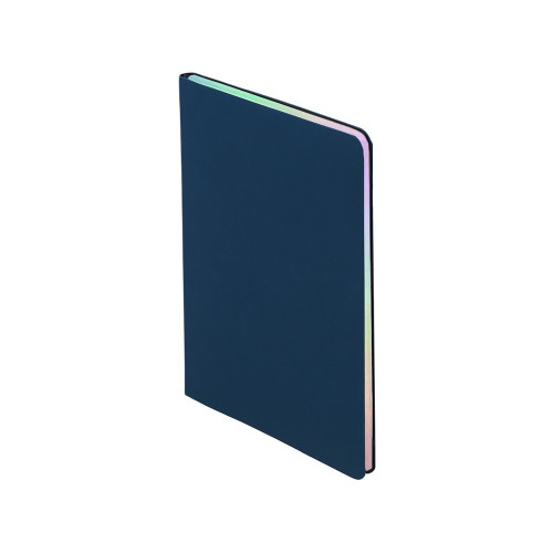 Блокнот А5 в гибкой обложке Fellini с голографическим срезом, темно-синий Блокнот А5 в гибкой обложке Fellini с голографическим срезом, темно-синий