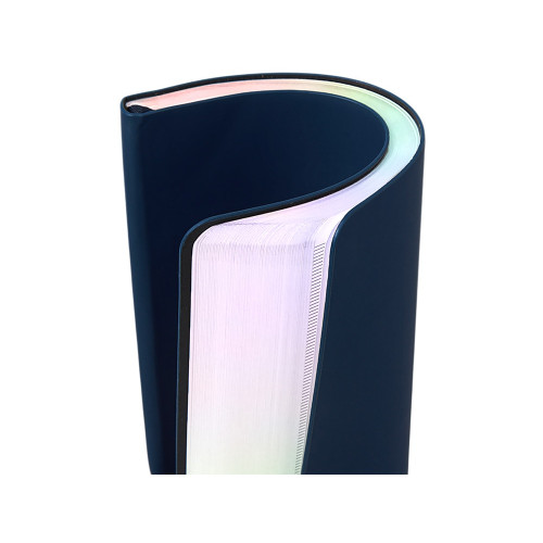 Блокнот А5 в гибкой обложке Fellini с голографическим срезом, темно-синий Блокнот А5 в гибкой обложке Fellini с голографическим срезом, темно-синий