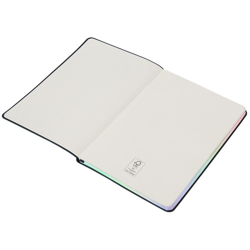 Блокнот А5 в гибкой обложке Fellini с голографическим срезом, темно-синий Блокнот А5 в гибкой обложке Fellini с голографическим срезом, темно-синий