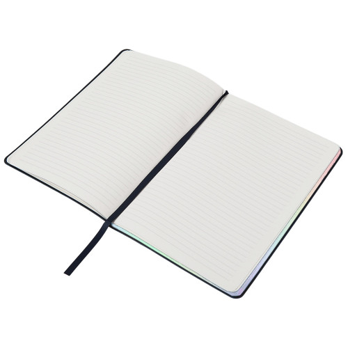 Блокнот А5 в гибкой обложке Fellini с голографическим срезом, темно-синий Блокнот А5 в гибкой обложке Fellini с голографическим срезом, темно-синий