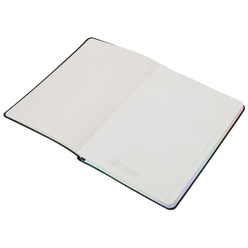 Блокнот А5 в гибкой обложке Fellini с голографическим срезом, темно-синий Блокнот А5 в гибкой обложке Fellini с голографическим срезом, темно-синий