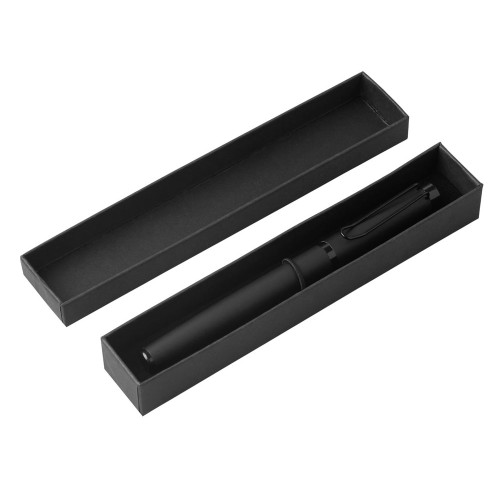 Металлическая ручка роллер Black Lama soft-touch, черная