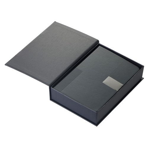 Подарочный набор Goethe с блокнотом А5, 2-мя ручками и картхолдером, черный