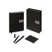 Подарочный набор Goethe с блокнотом А5, 2-мя ручками и картхолдером, черный