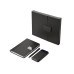 Подарочный набор Tesla с блокнотом А5, ручкой и пауэрбенком на 10 000 mAh, черный