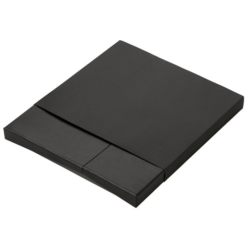 Подарочный набор Tesla с блокнотом А5, ручкой и пауэрбенком на 10 000 mAh, черный