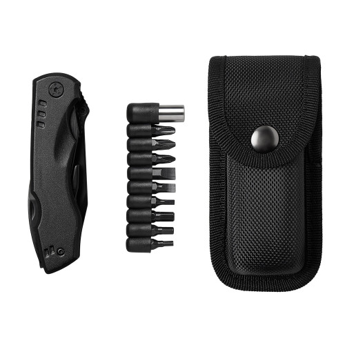 Универсальный мультитул с битами в подарочной упаковке с окном Шэйп , черный