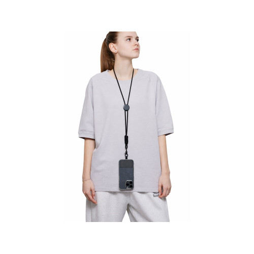 Ремешок на шею для телефона Нэко, черный