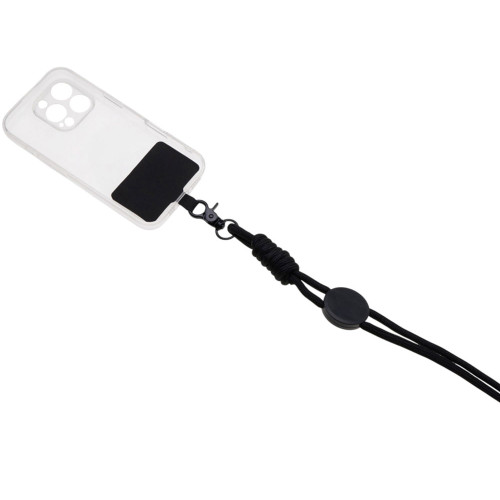 Ремешок на шею для телефона Нэко, черный