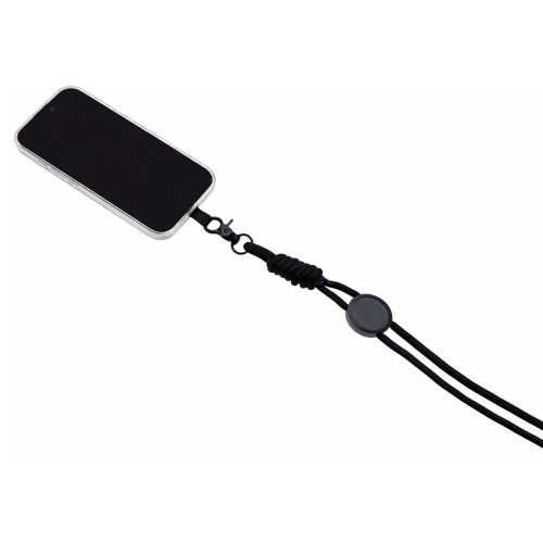 Ремешок на шею для телефона Нэко, черный