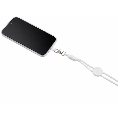 Ремешок на шею для телефона Нэко, белый