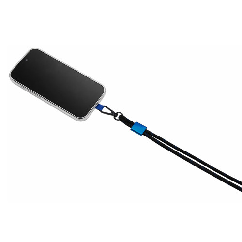Ремешок на шею для телефона Риксо, синий/черный