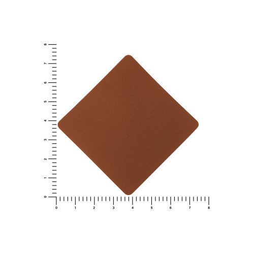 ПАТЧ РОМБ nubuk (коричневый ) 7,6 х 7,6 см
