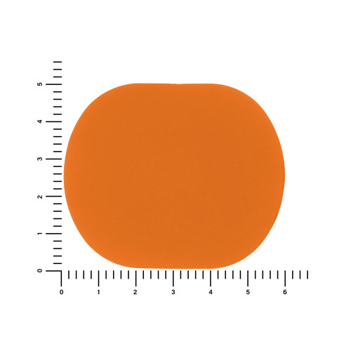 ПАТЧ ОВАЛ soft-touch (оранжевый ) 6,0 х 5,0 см