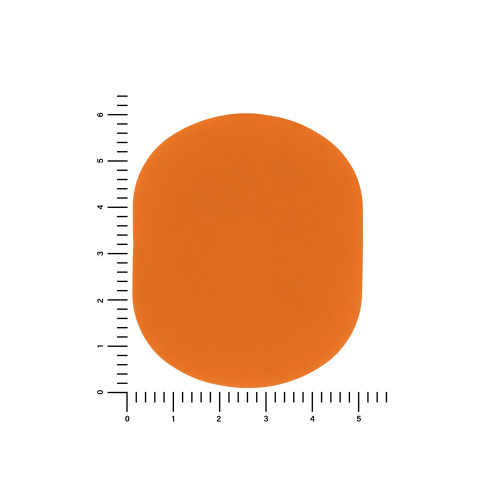ПАТЧ ОВАЛ soft-touch (оранжевый ) 6,0 х 5,0 см